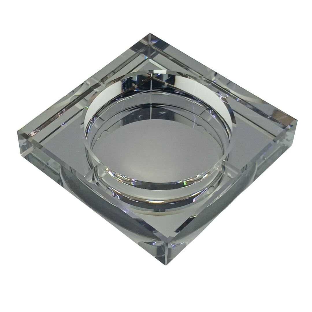 Kristal Kül Tablası Füme 13x13cm