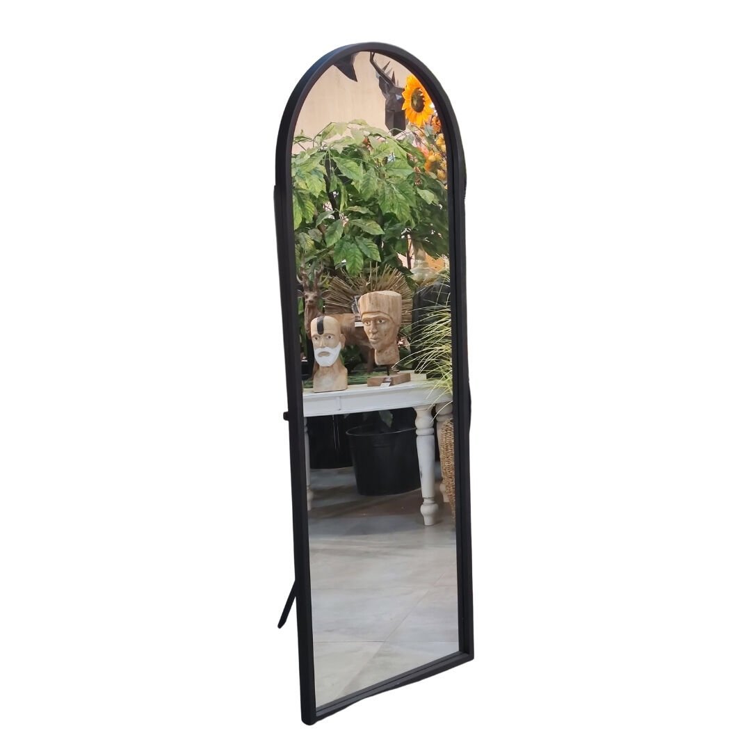 Metal Ayaklı Boy Aynası Siyah 67x163cm