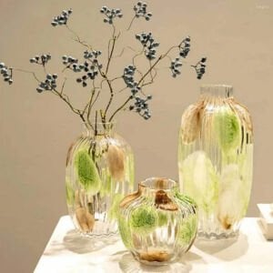 3lü Set Bahar Cam Vazo 2| 20x40cm