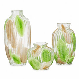 3lü Set Bahar Cam Vazo 2| 20x40cm