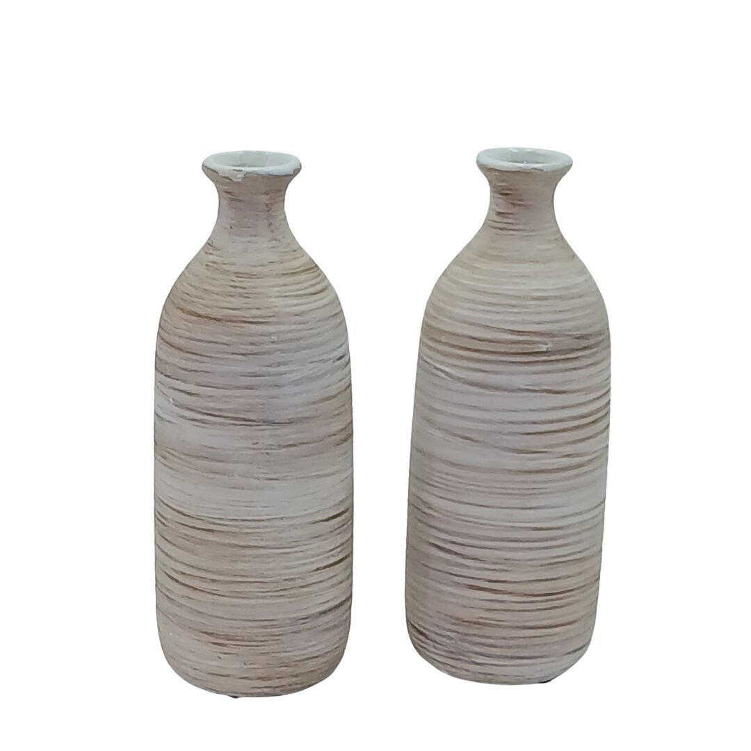 2li Set Seramik Vazo 10x27cm