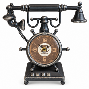 Retro Telefon Masa Saati 25x30cm