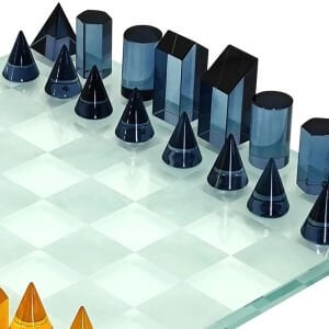 Kristal Piramit Satranç Takımı 37x37cm