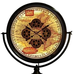 Ledli Çarklı Eskitme Tripod Saat 52x170cm