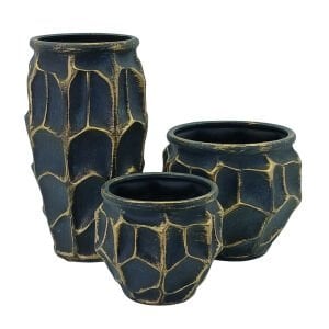 3lü Set Seramik Vazo 20x36cm