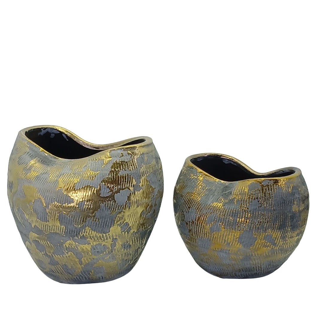 2li Set Seramik Vazo 25x25cm