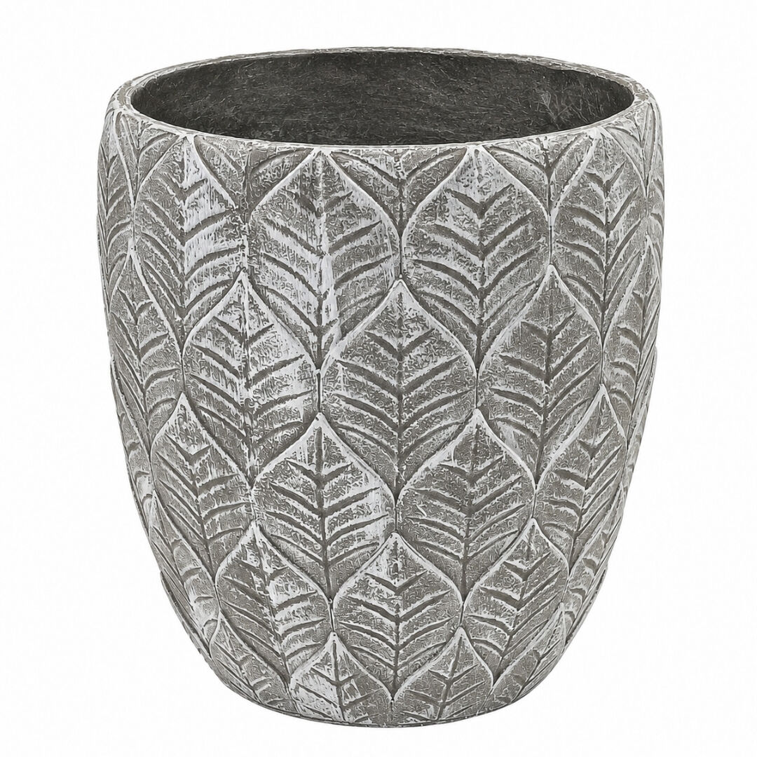 Yaprak Desenli Saksı 35x38cm