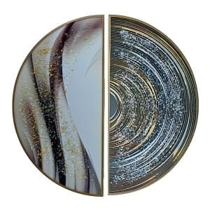 2li Set Yuvarlak Epoksi Tablo 81cm Ø