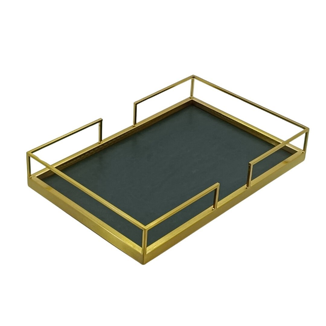 Dekoratif Tepsi Yeşil 26x39cm