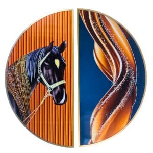 2li Set Epoksi At Tablo 80cm Ø