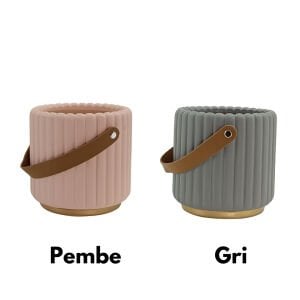 Seramik Renkli Saksı 14x14cm